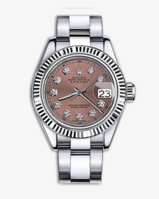 Face Bezel/3 - Rolex Datejust With Diamond Numerals, HD Png Download, Transparent PNG