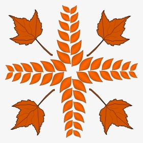 Foliage, Dry Leaves, Autumn, Decoration, Fall, Leaves - Fall Cross Clip Art, HD Png Download, Transparent PNG