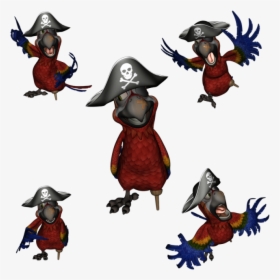 Vector Parrot Skull - Пиратский Попугай Png, Transparent Png, Transparent PNG