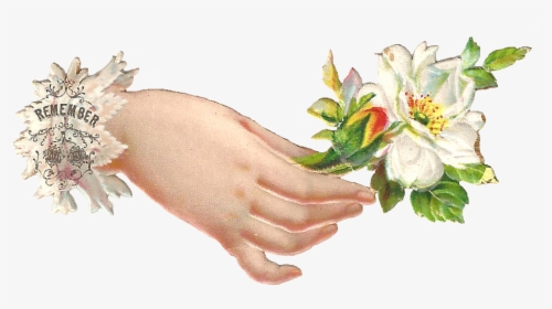 Clipart Hands Flower - Hand With Flower Clipart, HD Png Download, Transparent PNG