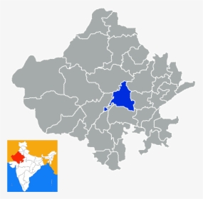 Location Of Ajmer District In Rajasthan - Jaipur In Rajasthan Map, HD Png Download, Transparent PNG