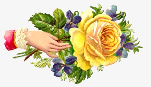 Flower Welcome Hand Png, Transparent Png, Transparent PNG