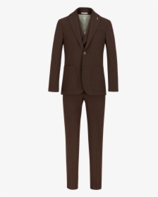 Chocolate Colored Wool Three Piece Brera Suit Fw19 - Formal Wear, HD Png Download, Transparent PNG
