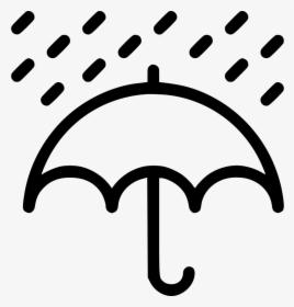 Rain Rainfall Umbrella Svg - Rain Umbrella Icon Png, Transparent Png, Transparent PNG