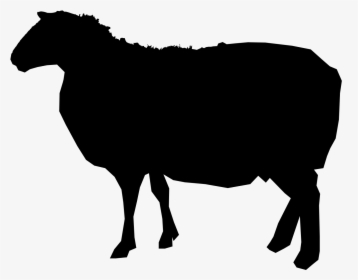 Sheep Cattle Silhouette Royalty-free - Sheep Silhouette, HD Png Download, Transparent PNG