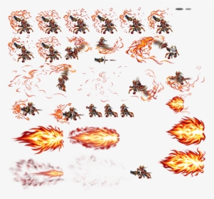 Brave Frontier Fire Sprite Sheets - Brave Frontier Sprite Sheet, HD Png Download, Transparent PNG