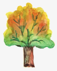 Transparent Watercolor Fall Tree, HD Png Download, Transparent PNG