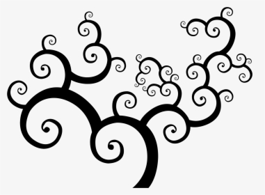 Flourish Tree Clip Arts - Flower Decoration Black And White, HD Png Download, Transparent PNG
