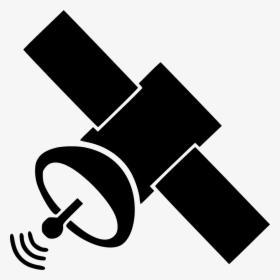 Broadcast Transmission Radio Signal - Satellite Symbol Black Background, HD Png Download, Transparent PNG