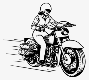Lady On Motorbike - Lady On Motorcycle, HD Png Download, Transparent PNG