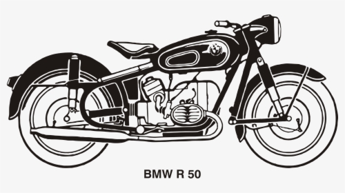 Chopper Clipart Old Motorbike - Royal Enfield Outline Drawing, HD Png  Download , Transparent Png Image - PNGitem