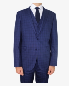 Blue Suit Png Download Image - Check 3 Piece Suit Blue, Transparent Png, Transparent PNG