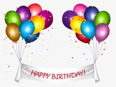 Balloon,party Supply,text,clip Art,graphics,party - Happy Birthday Background Png, Transparent Png, Transparent PNG
