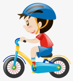 Car Cartoon Child Download Hd Png Clipart - Ride A Bike Cartoon, Transparent Png, Transparent PNG