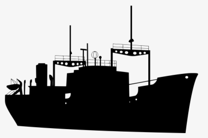 Transparent Ship Silhouette Png - Cargo Ship Clipart, Png Download, Transparent PNG