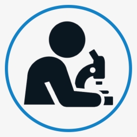 Person Looking Into A Microscope - Looking Through Microscope Icon, HD Png Download, Transparent PNG