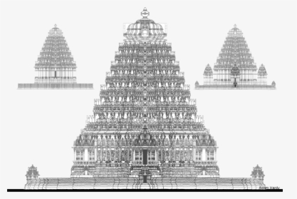 Home Plans And Designs In Tamil Nadu Temples - Indian Temple Architecture, HD Png Download, Transparent PNG