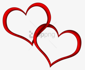 Free Png Download Heart Outline Couple Red Png Images - Wedding Transparent Background Heart Clipart, Png Download, Transparent PNG