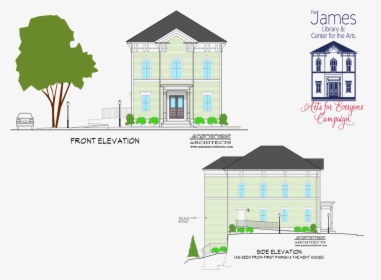 James Front And Side Elevation - Tree, HD Png Download, Transparent PNG