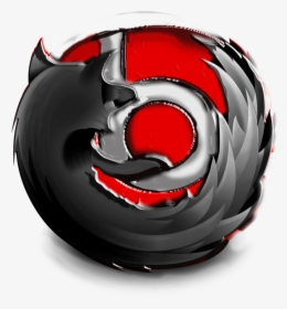 Mozilla Firefox Beat Png Logo - Black And Red Firefox Icon, Transparent Png, Transparent PNG