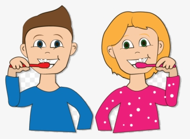 Brush Teeth Brushing Clipart Transparent Png - Kids Brushing Teeth Clip Art, Png Download, Transparent PNG