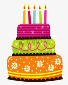 Birthday Cake Cliparts Png Transparent Background - Birthday Cake Clipart, Png Download, Transparent PNG