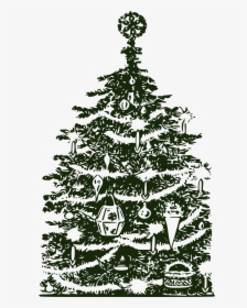 Basic Retro Xmas Tree Clip Arts - Vintage Christmas Tree Clipart Free, HD Png Download, Transparent PNG