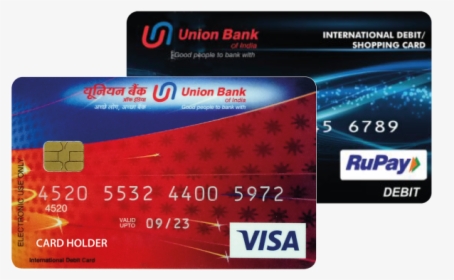 Debit Card Atm Card Credit Card Union Bank Of India - Visa, HD Png Download, Transparent PNG