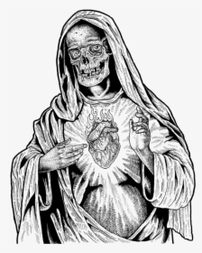Virgin Mary Skull Drawing, HD Png Download, Transparent PNG