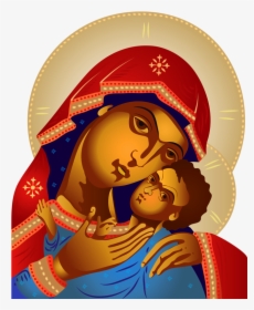 Jesus Clipart Mary Mother - Virgin Mary Emoji Png, Transparent Png, Transparent PNG