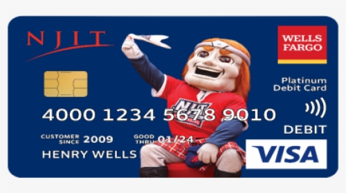 Njit Wells Fargo Card, HD Png Download, Transparent PNG