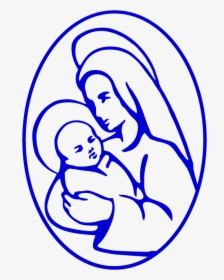 Mary S C - Easy Mother Mary Drawing, HD Png Download, Transparent PNG