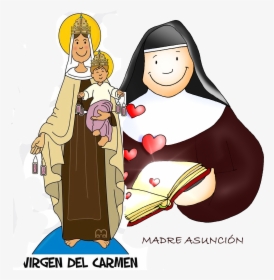 Mother, Our Lady Of Mount Carmel, Carmelites, Woman, - Nuestra Señora Del Carmen Caricatura, HD Png Download, Transparent PNG