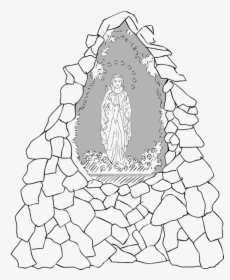 Lady Of Tabor - Mother Mary Grotto Drawing, HD Png Download, Transparent PNG