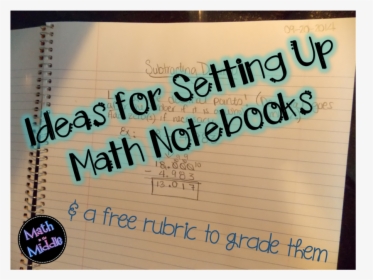 Ideas For Setting Up Math Notebooks - Paper, HD Png Download, Transparent PNG