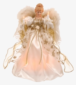 Christmas Angel Transparent Background Image - Rose Gold Christmas Tree Angel, HD Png Download, Transparent PNG