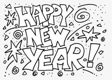 Coloring Pages Happy New Year - Coloring Happy New Year 2019, HD Png Download, Transparent PNG