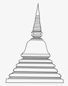 Buddhism Buddhist Stupa Pagoda - Buddhist Temple Clipart Black And White, HD Png Download, Transparent PNG