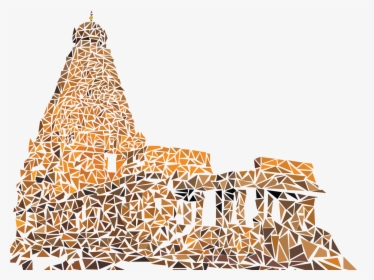 1thanjavur Temple Triangle Colored - Christmas Tree, HD Png Download, Transparent PNG