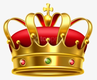 Download Crown Clipart Png - Red And Gold Crown, Transparent Png, Transparent PNG