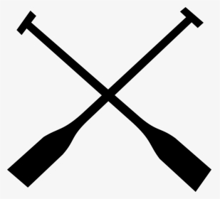 Paddles, Crossed, Canoe, Sport, Silhouettes, Black - Boat Oars Clip Art, HD Png Download, Transparent PNG