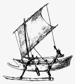 Caravel,monochrome Photography,baltimore Clipper - Indonesian Fishing Boat Drawing, HD Png Download, Transparent PNG