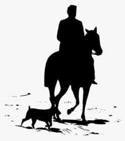 Tennessee Walking Horse Equestrian Silhouette Clip - Silhouette Man On Horse, HD Png Download, Transparent PNG