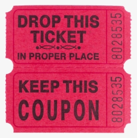 Double Roll Raffle Tickets Single - Buy Raffle Tickets Red, HD Png Download, Transparent PNG
