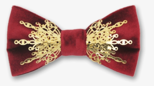 Black And Gold Velvet Bow Tie, HD Png Download, Transparent PNG