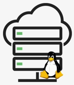 Transparent Linux Penguin Png - Cloud Server Icon Transparent, Png Download, Transparent PNG