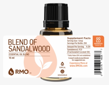 Blend Of Sandalwood Label - Essential Oil Migraine Blend, HD Png Download, Transparent PNG