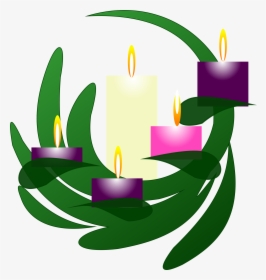 Candle Candles Wreath Advent Church Download Hq Png - Advent Clip Art, Transparent Png, Transparent PNG