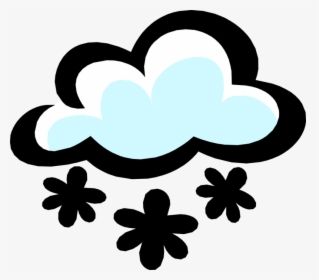 Vector Illustration Of Weather Forecast Snowflakes - Cloud, HD Png Download, Transparent PNG