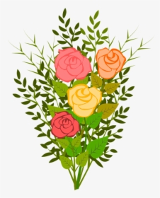 Roses, Flowers, Floral, Flowery, Branch, Plants, Garden - Flower, HD Png Download, Transparent PNG